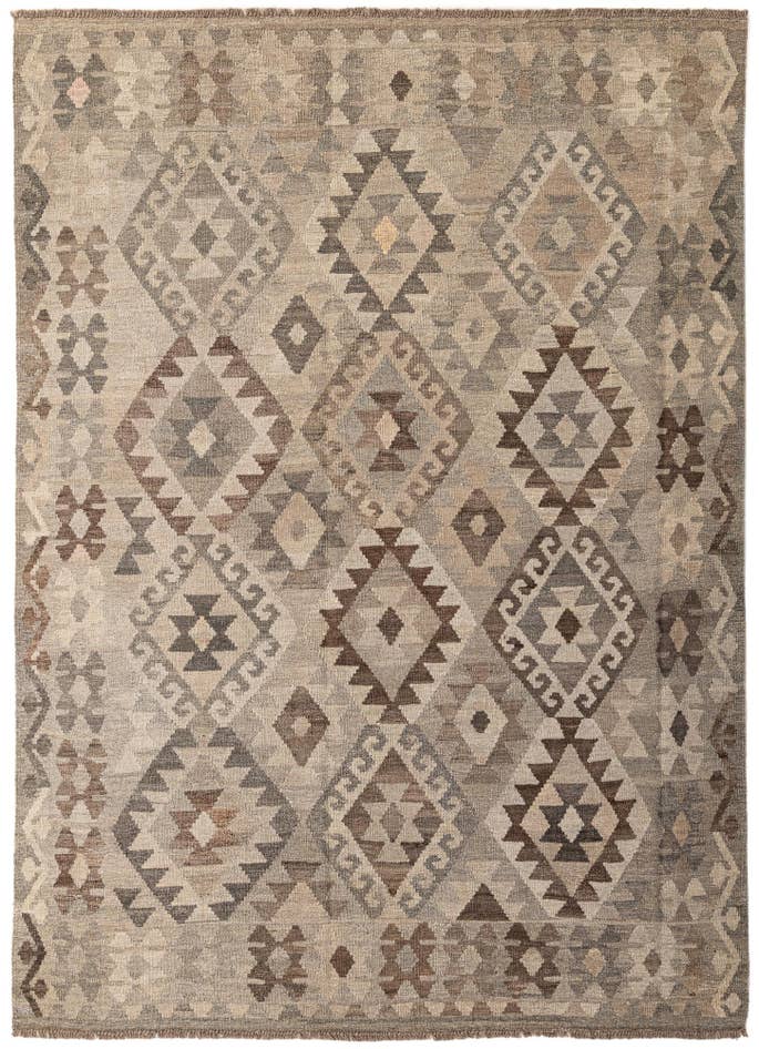 Detail image of 5' 9 x 7' 11 Hand Woven Kilim Maymana Wool Rug