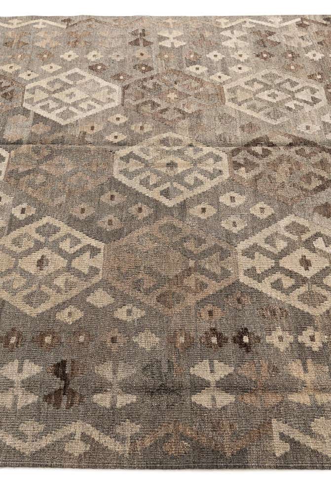 5' 10 x 8' Hand Woven Kilim Maymana Wool Rug