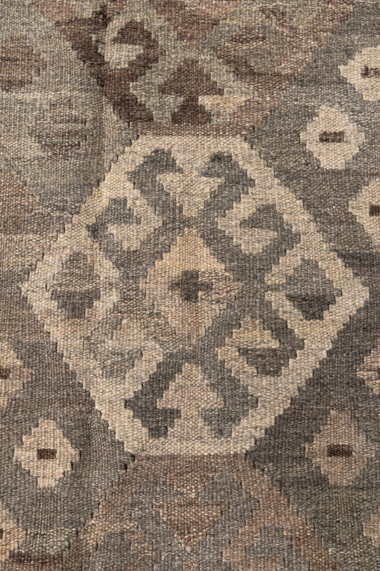 5' 10 x 8' Hand Woven Kilim Maymana Wool Rug