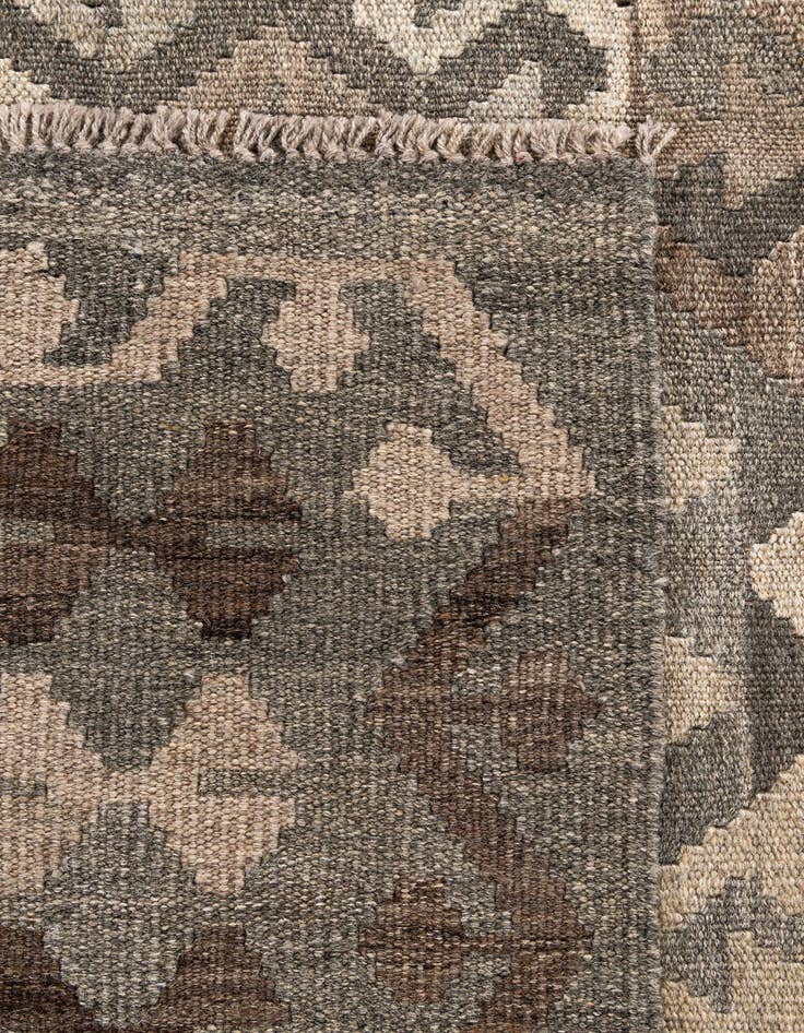 Detail image of 5' 10 x 8'  Hand Woven Kilim Maymana Wool Rug