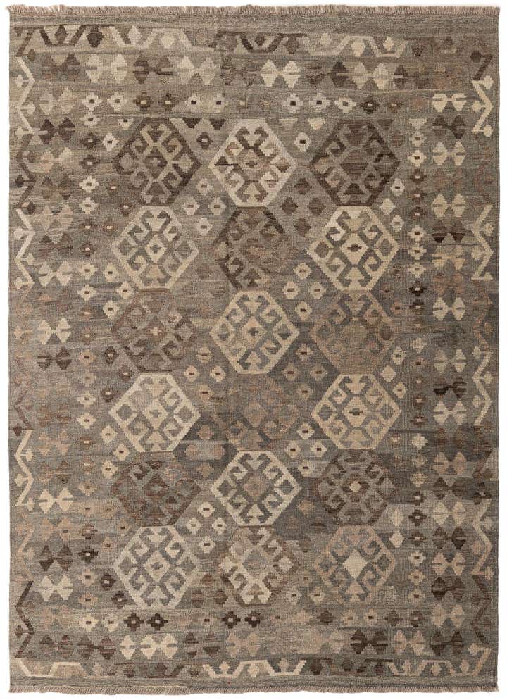 5' 10 x 8' Hand Woven Kilim Maymana Wool Rug