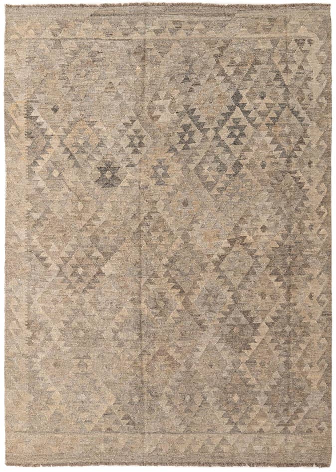Detail image of 5' 7 x 7' 10 Hand Woven Kilim Maymana Wool Rug
