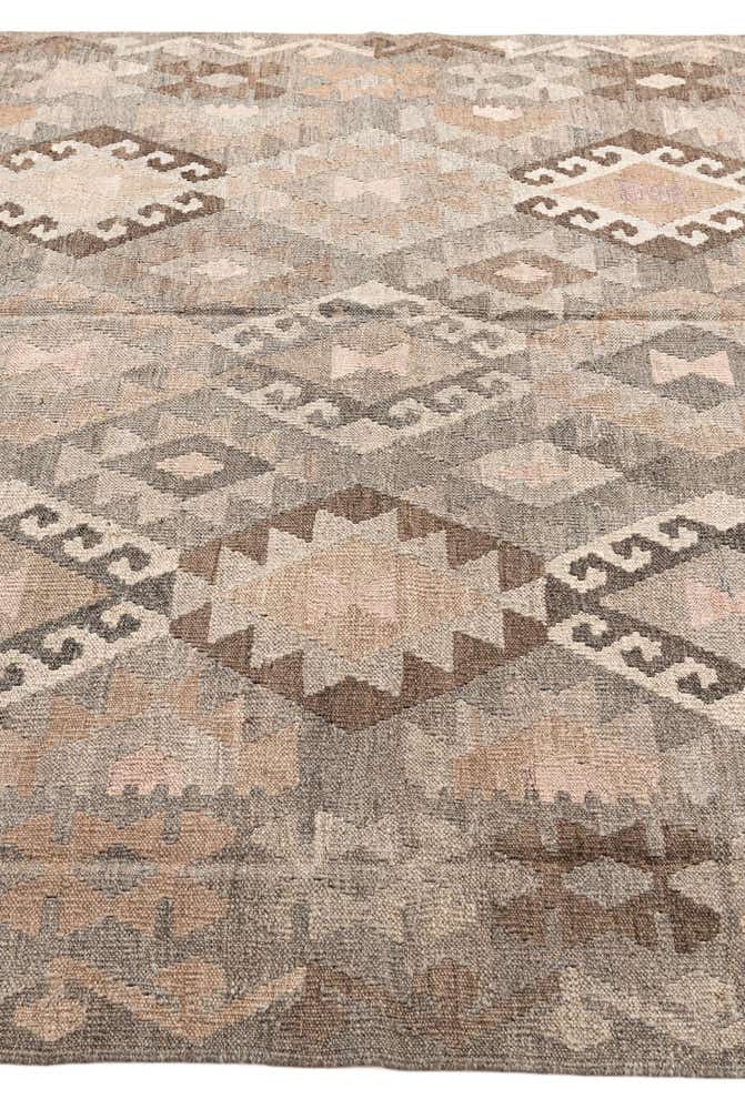 5' 9 x 7' 11 Hand Woven Kilim Maymana Wool Rug