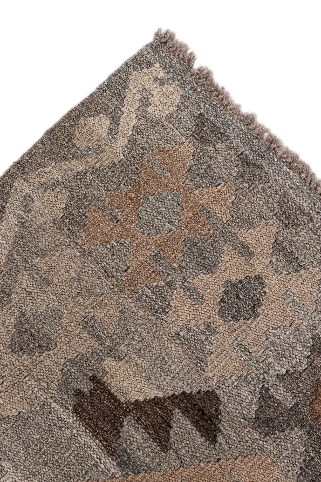 5' 9 x 7' 11 Hand Woven Kilim Maymana Wool Rug