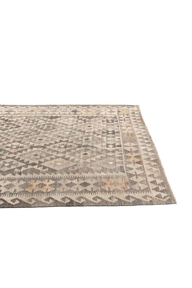 5' 8 x 8' 1 Hand Woven Kilim Maymana Wool Rug