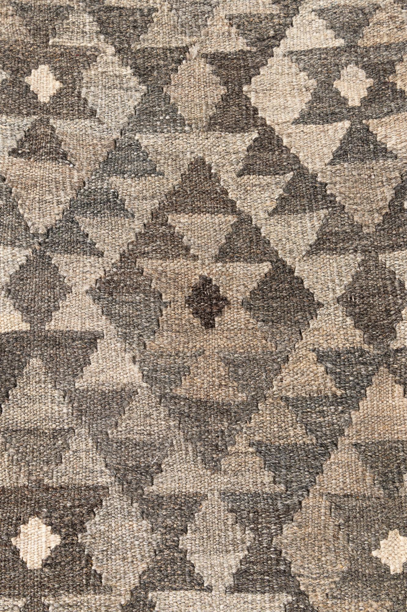5' 8 x 8' 1 Hand Woven Kilim Maymana Wool Rug