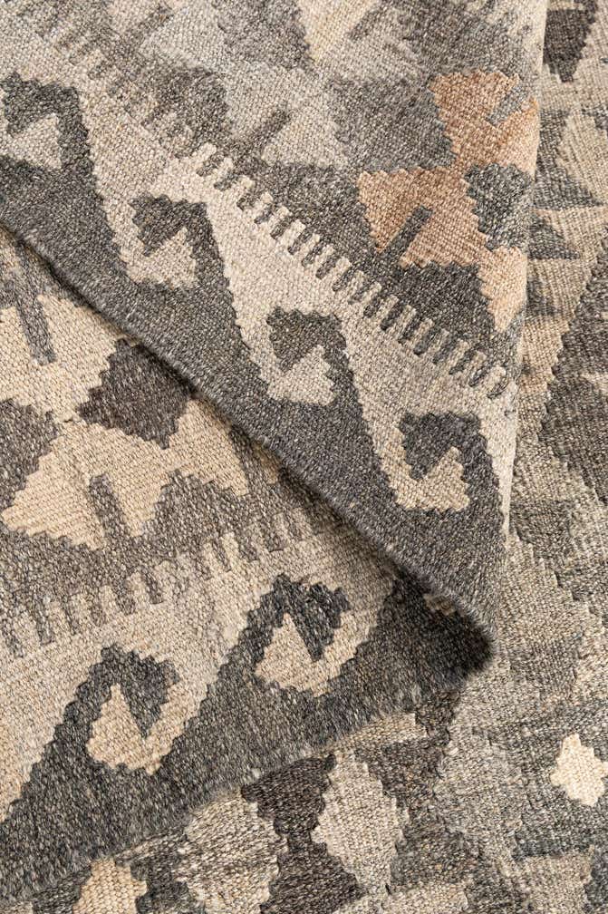 5' 8 x 8' 1 Hand Woven Kilim Maymana Wool Rug