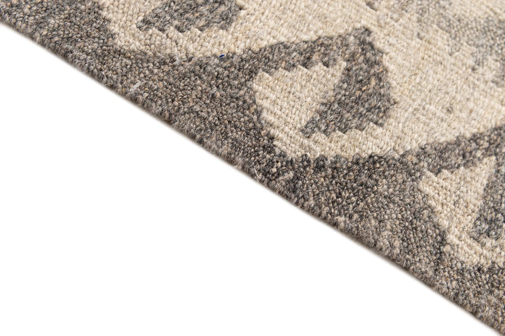 5' 8 x 8' 2 Hand Woven Kilim Maymana Wool Rug