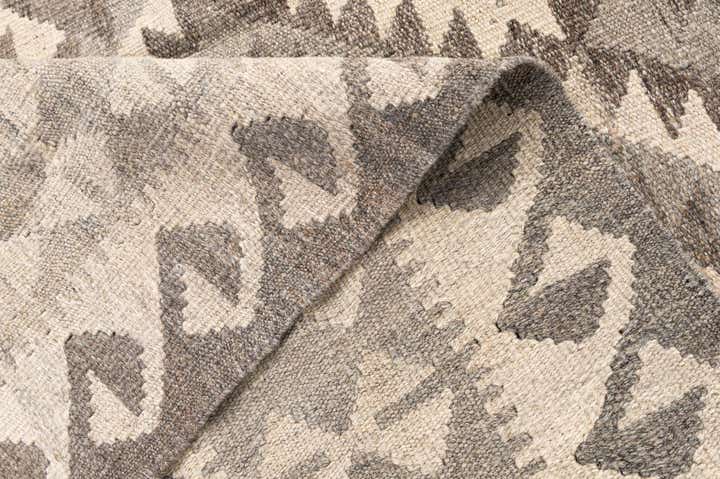 5' 8 x 8' 2 Hand Woven Kilim Maymana Wool Rug