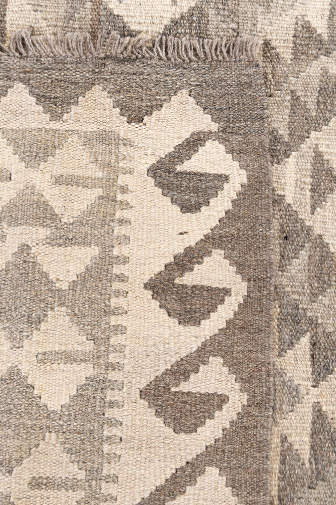 5' 8 x 8' 2 Hand Woven Kilim Maymana Wool Rug
