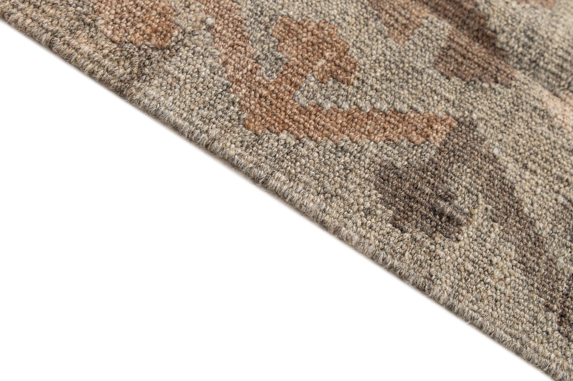 5' 7 x 8' 2 Hand Woven Kilim Maymana Wool Rug