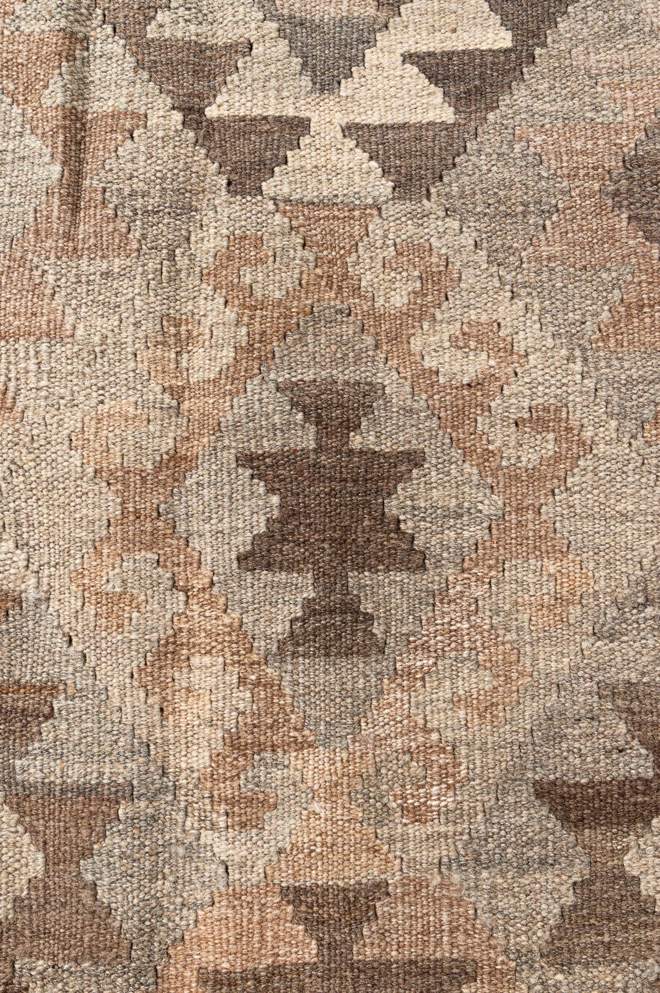 5' 7 x 8' 2 Hand Woven Kilim Maymana Wool Rug