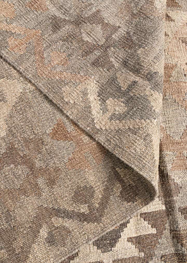 5' 7 x 8' 2 Hand Woven Kilim Maymana Wool Rug