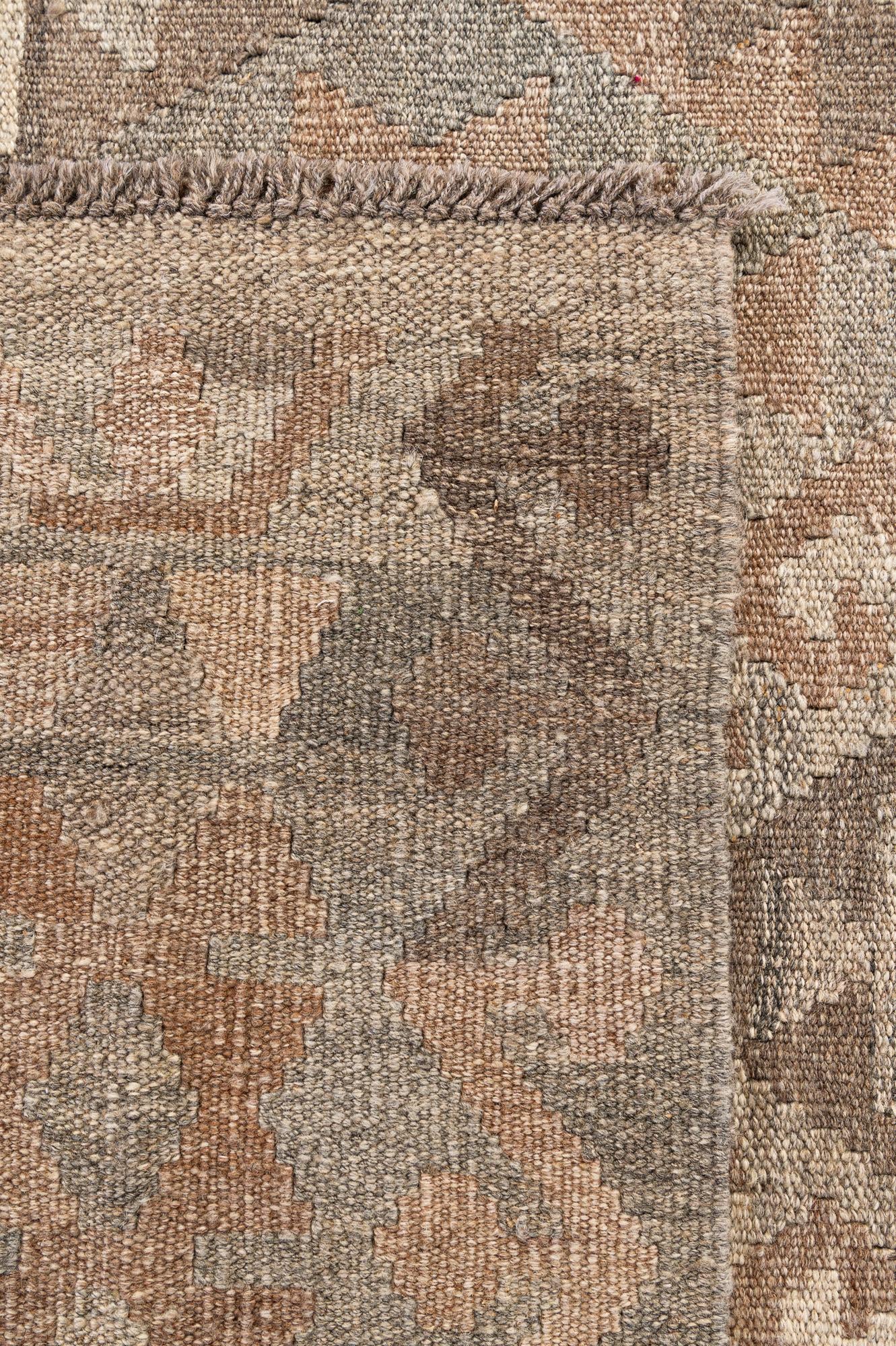 5' 7 x 8' 2 Hand Woven Kilim Maymana Wool Rug