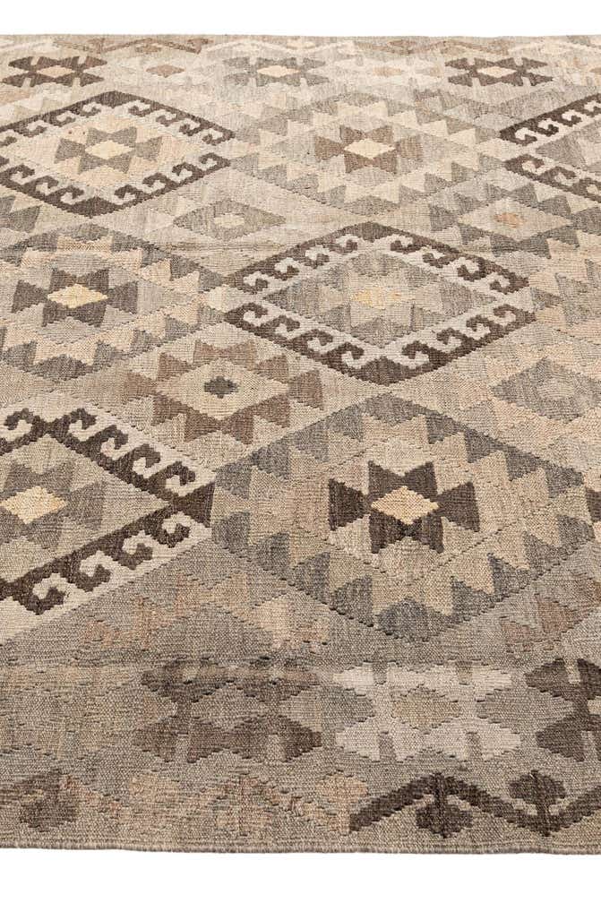 5' 11 x 7' 7 Hand Woven Kilim Maymana Wool Rug