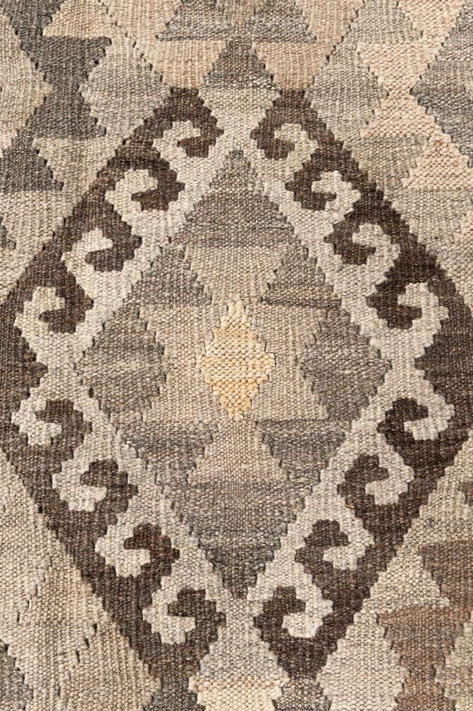 5' 11 x 7' 7 Hand Woven Kilim Maymana Wool Rug
