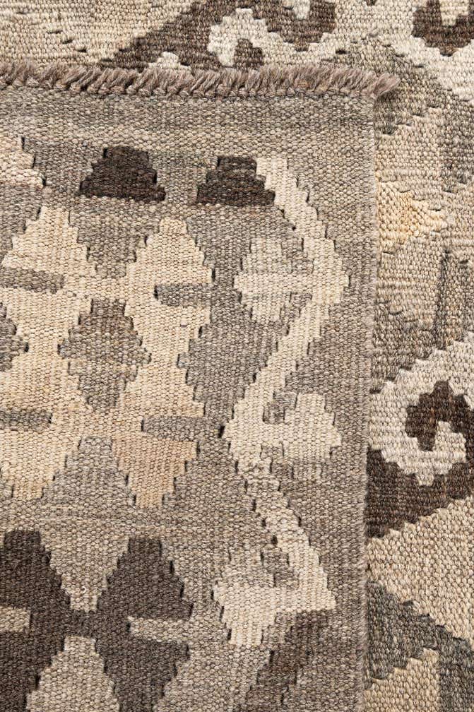 5' 11 x 7' 7 Hand Woven Kilim Maymana Wool Rug