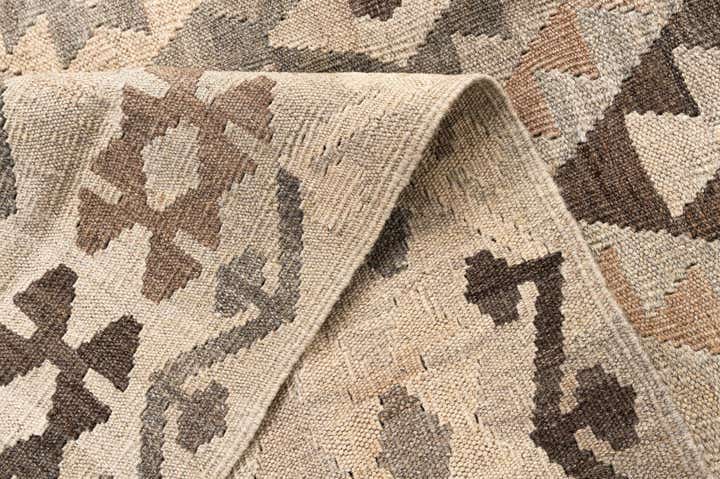 6' x 7' 7 Hand Woven Kilim Maymana Wool Rug