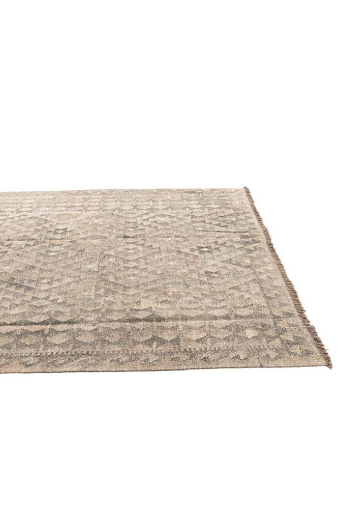5' 10 x 7' 11 Hand Woven Kilim Maymana Wool Rug