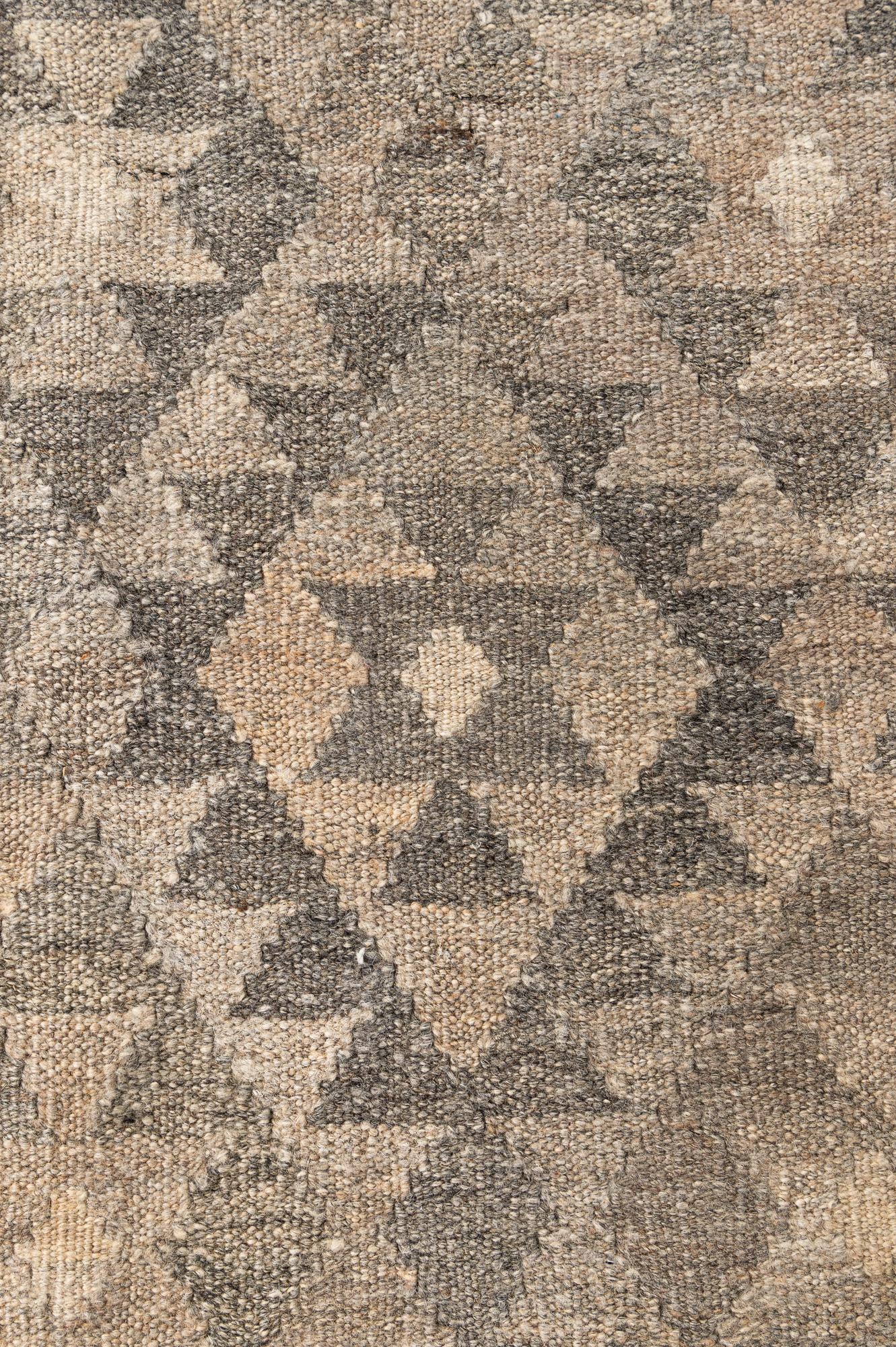 5' 10 x 7' 11 Hand Woven Kilim Maymana Wool Rug