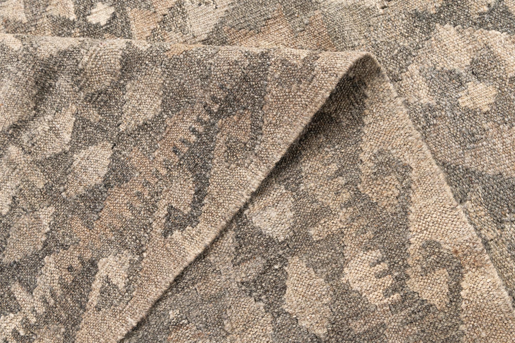 5' 10 x 7' 11 Hand Woven Kilim Maymana Wool Rug
