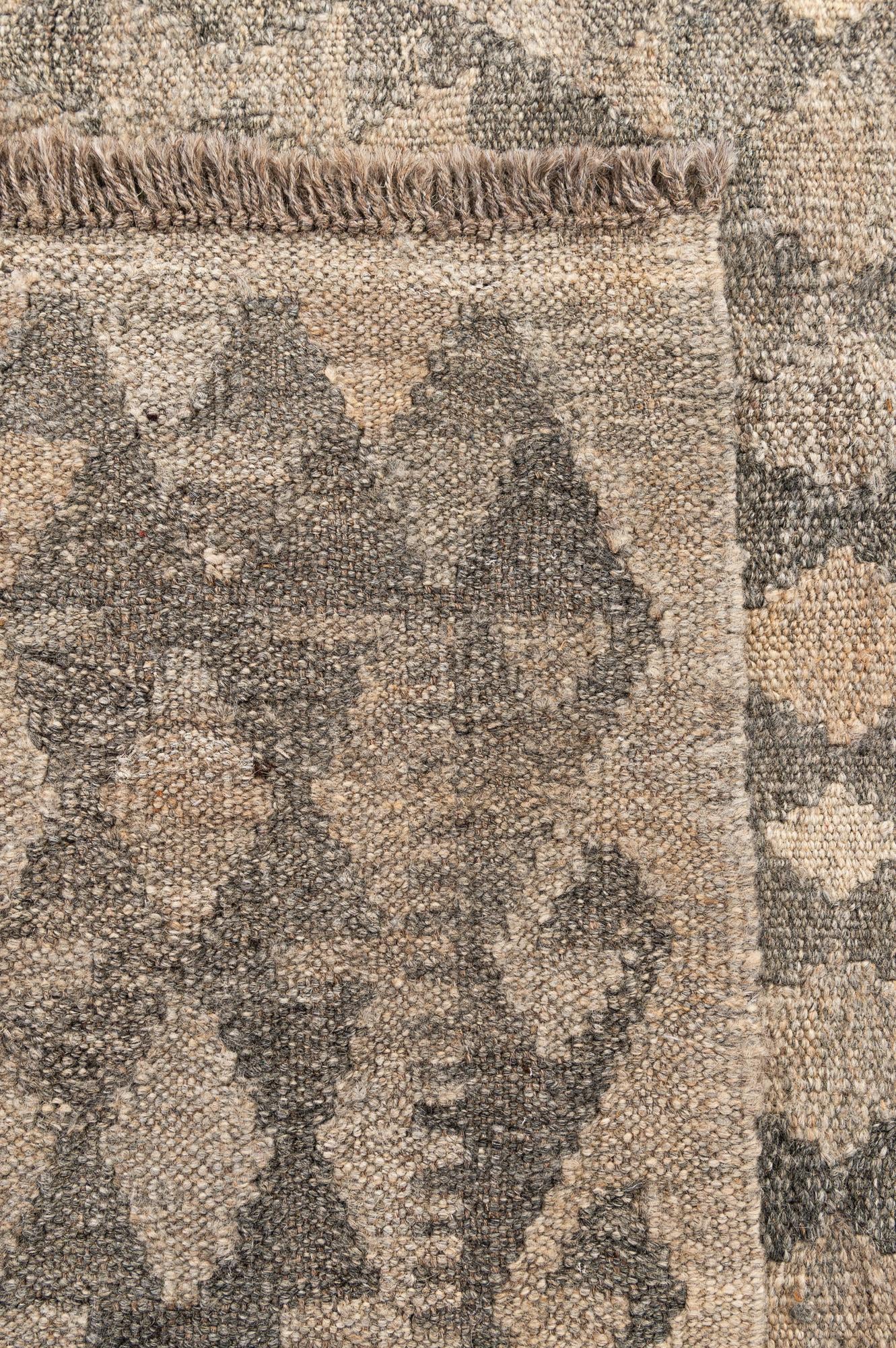 5' 10 x 7' 11 Hand Woven Kilim Maymana Wool Rug