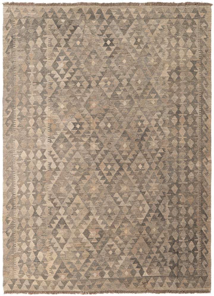 5' 10 x 7' 11 Hand Woven Kilim Maymana Wool Rug