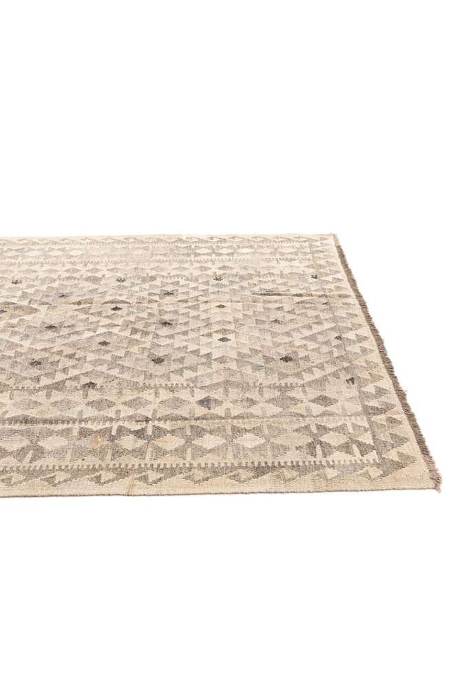 5' 11 x 7' 11 Hand Woven Kilim Maymana Wool Rug