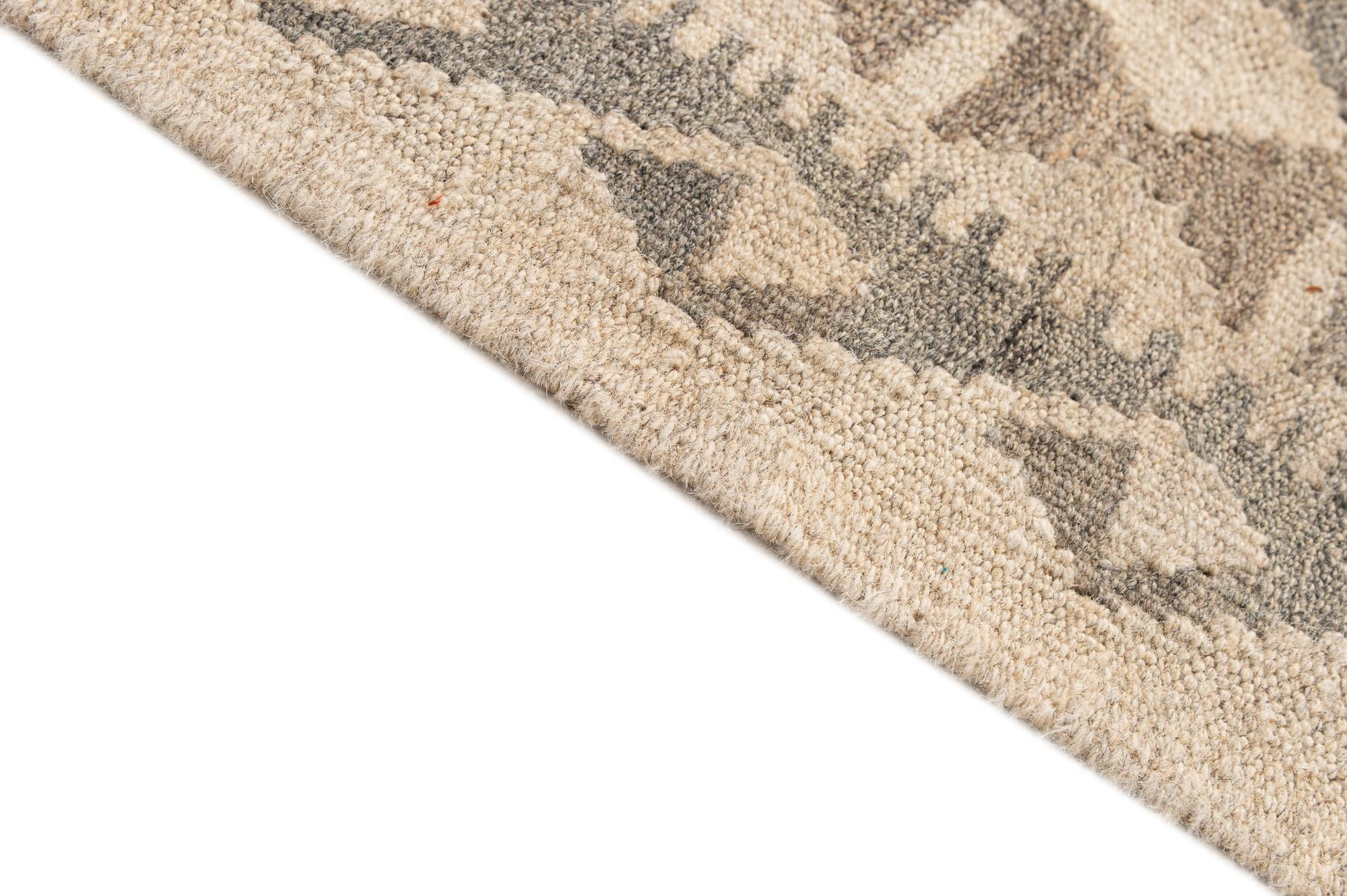 5' 11 x 7' 11 Hand Woven Kilim Maymana Wool Rug