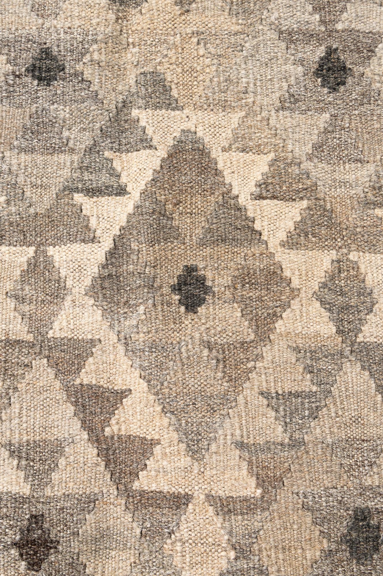 5' 11 x 7' 11 Hand Woven Kilim Maymana Wool Rug