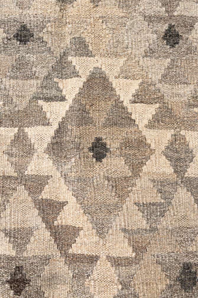 5' 11 x 7' 11 Hand Woven Kilim Maymana Wool Rug