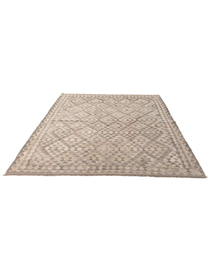 5' 9 x 7' 9 Hand Woven Kilim Maymana Wool Rug