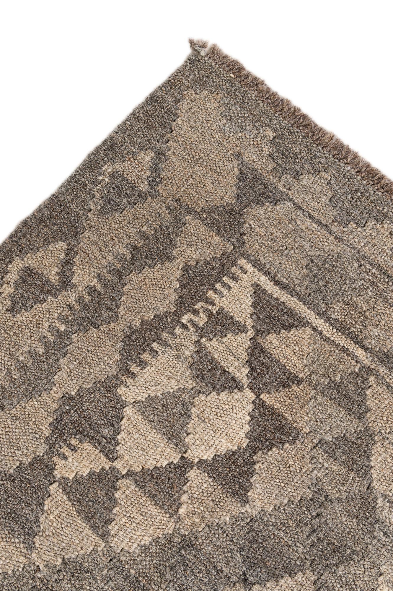 5' 9 x 7' 9 Hand Woven Kilim Maymana Wool Rug