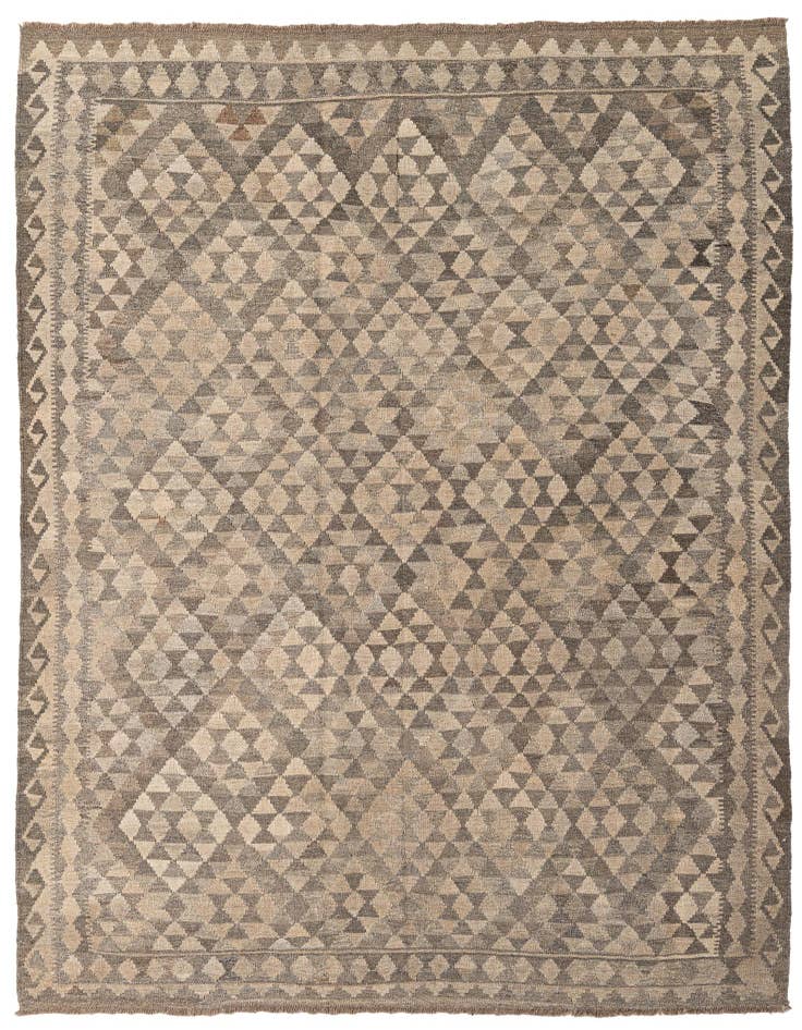 Detail image of 5' 9 x 7' 9 Hand Woven Kilim Maymana Wool Rug