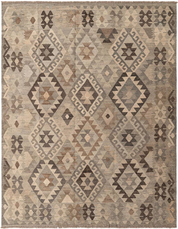 Detail image of 5' 10 x 7' 11 Hand Woven Kilim Maymana Wool Rug