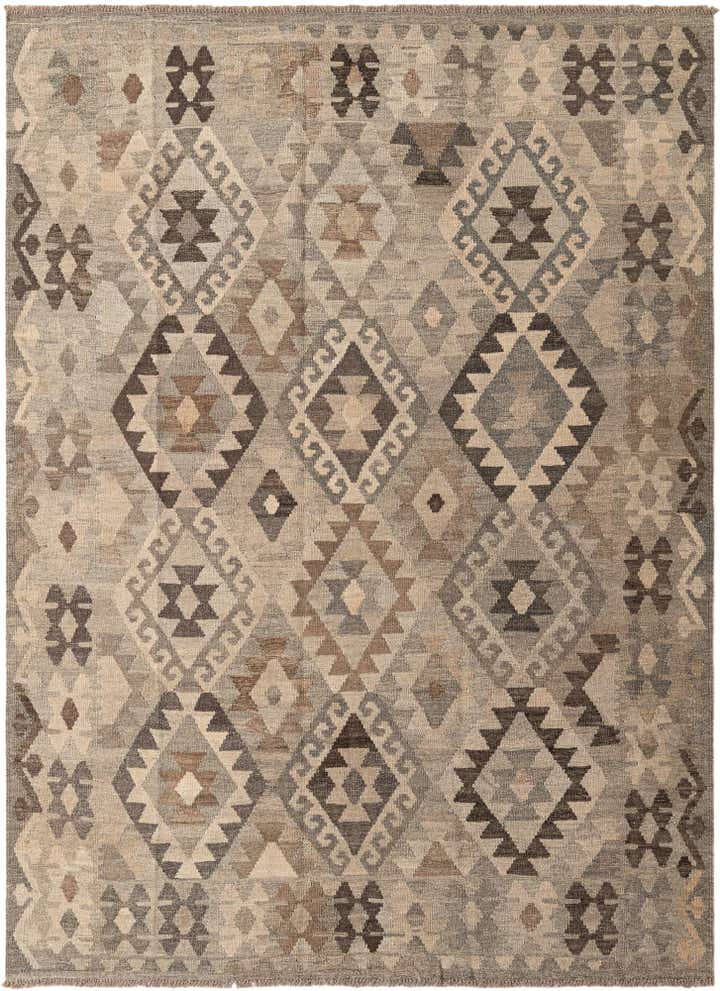 5' 10 x 7' 11 Hand Woven Kilim Maymana Wool Rug