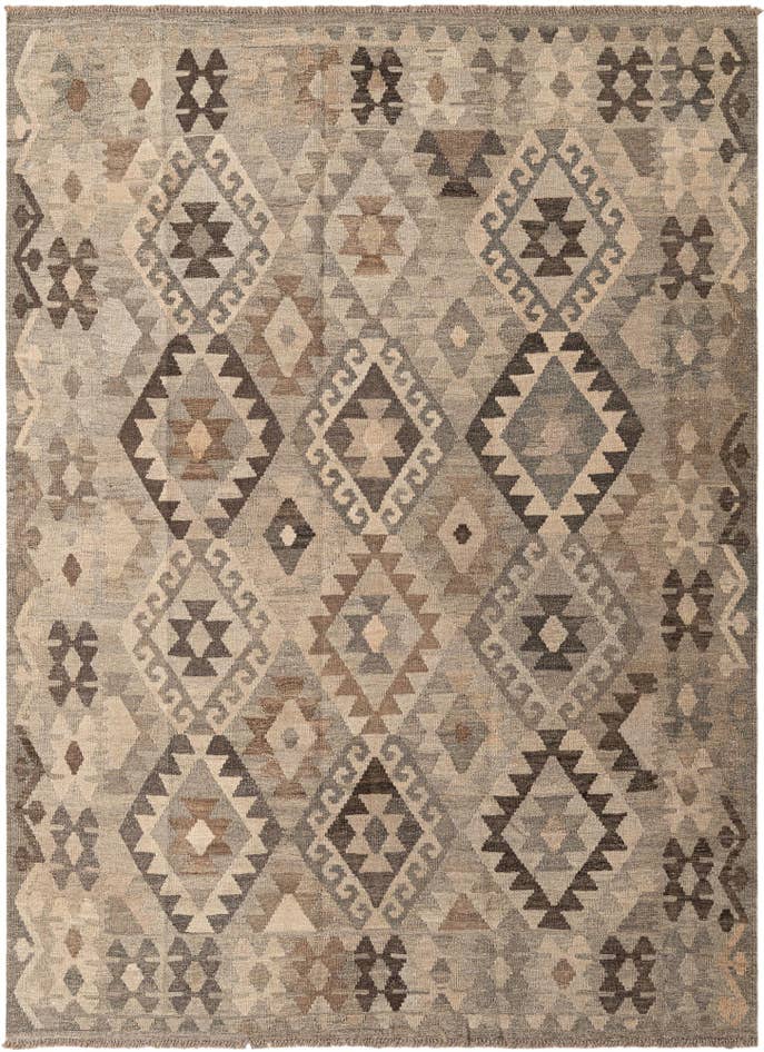 Detail image of 5' 10 x 7' 11 Hand Woven Kilim Maymana Wool Rug