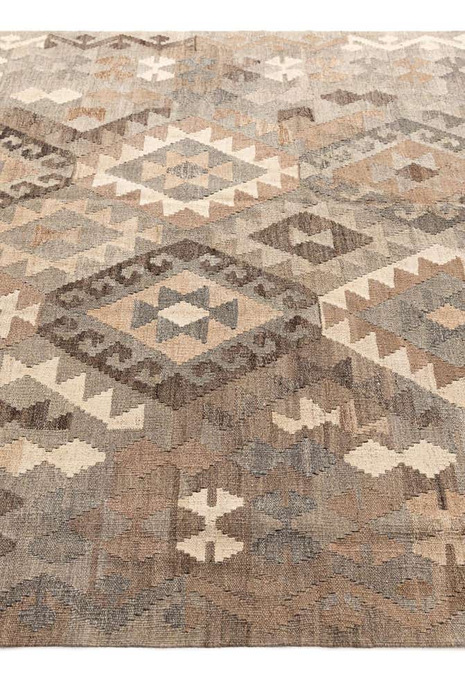 5' 8 x 8' 1 Hand Woven Kilim Maymana Wool Rug