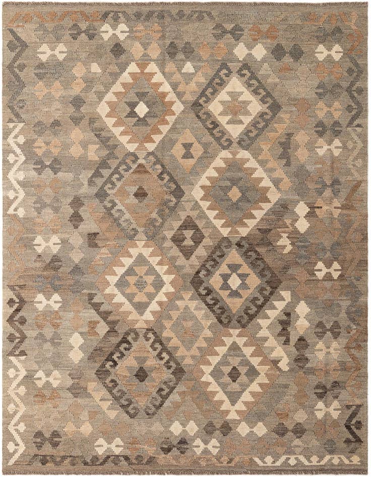 Detail image of 5' 8 x 8' 1 Hand Woven Kilim Maymana Wool Rug