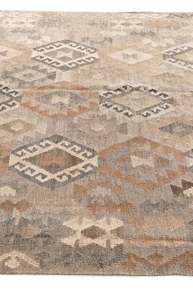 5' 9 x 8' Hand Woven Kilim Maymana Wool Rug