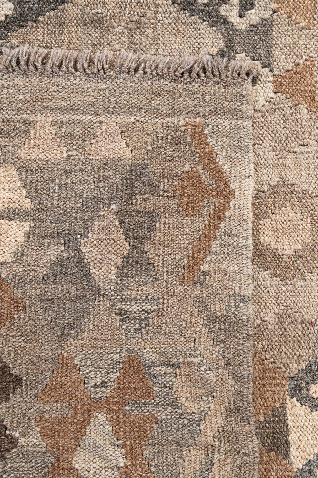 5' 9 x 8' Hand Woven Kilim Maymana Wool Rug