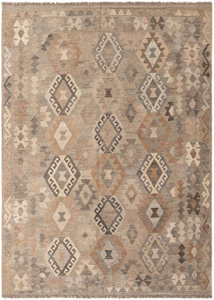 5' 9 x 8' Hand Woven Kilim Maymana Wool Rug