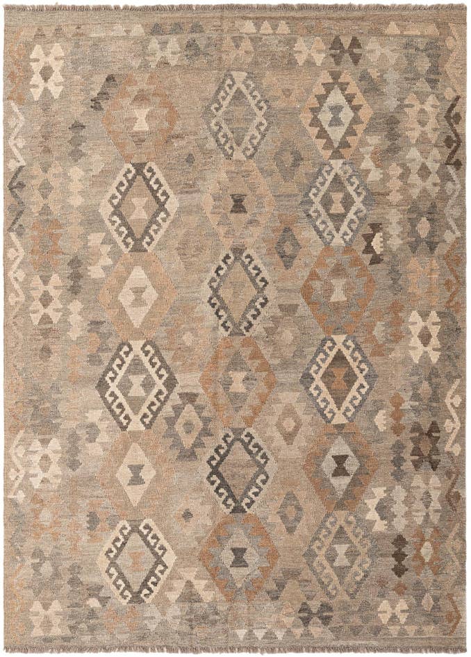Detail image of 5' 9 x 8' Hand Woven Kilim Maymana Wool Rug