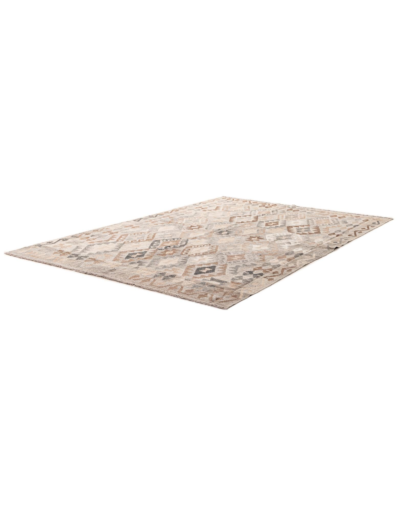5' 9 x 8' Hand Woven Kilim Maymana Wool Rug