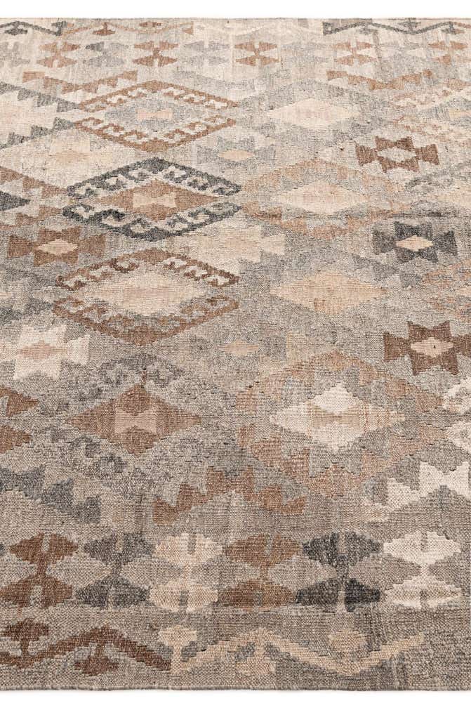 5' 9 x 8' Hand Woven Kilim Maymana Wool Rug