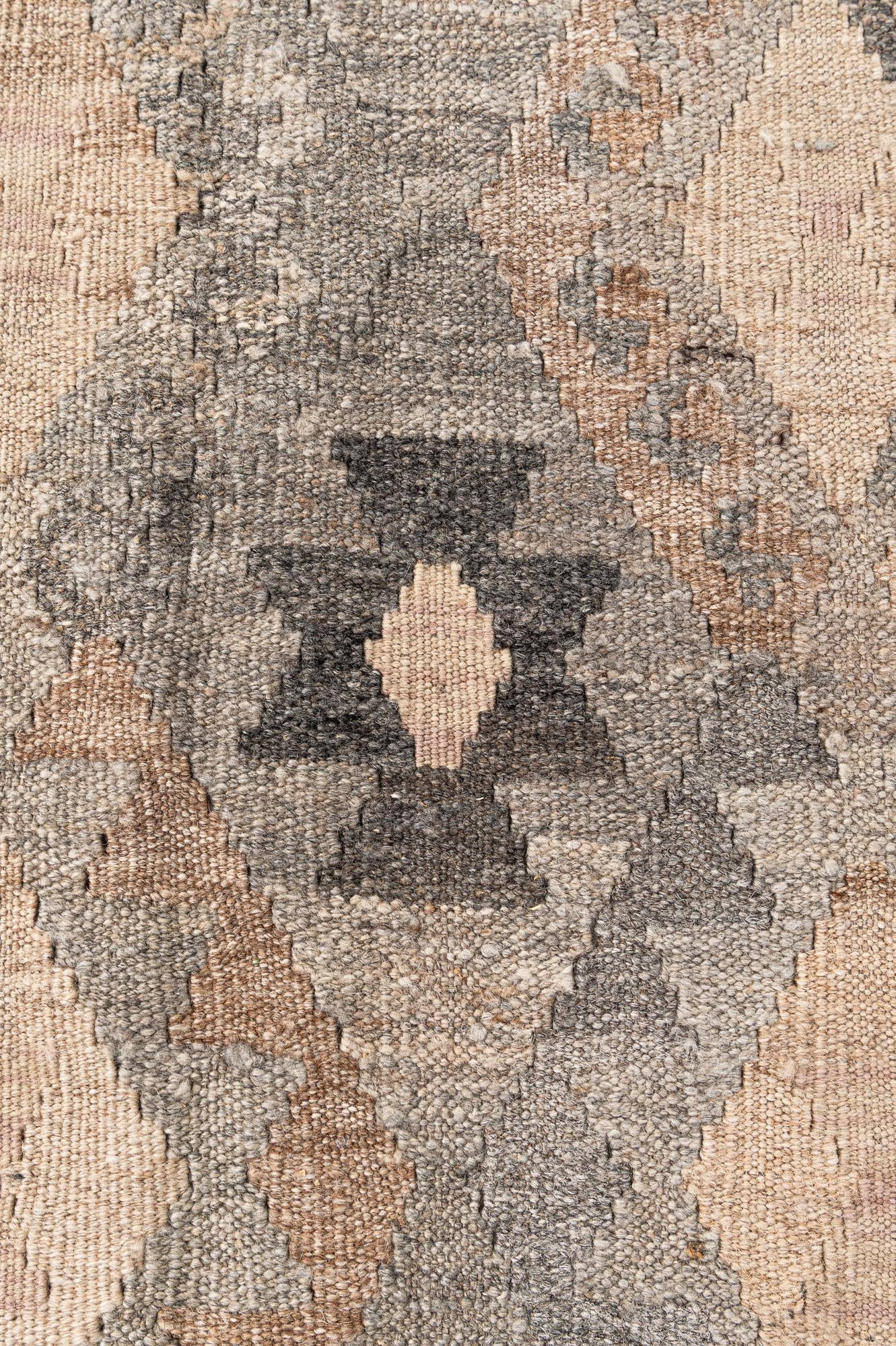 5' 9 x 8' Hand Woven Kilim Maymana Wool Rug