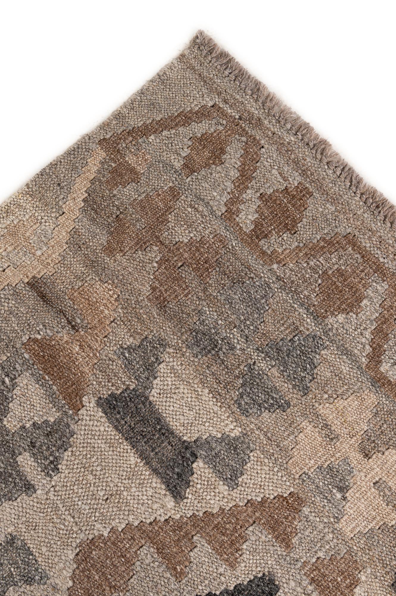 5' 9 x 8' Hand Woven Kilim Maymana Wool Rug