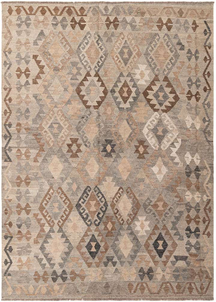 5' 9 x 8' Hand Woven Kilim Maymana Wool Rug
