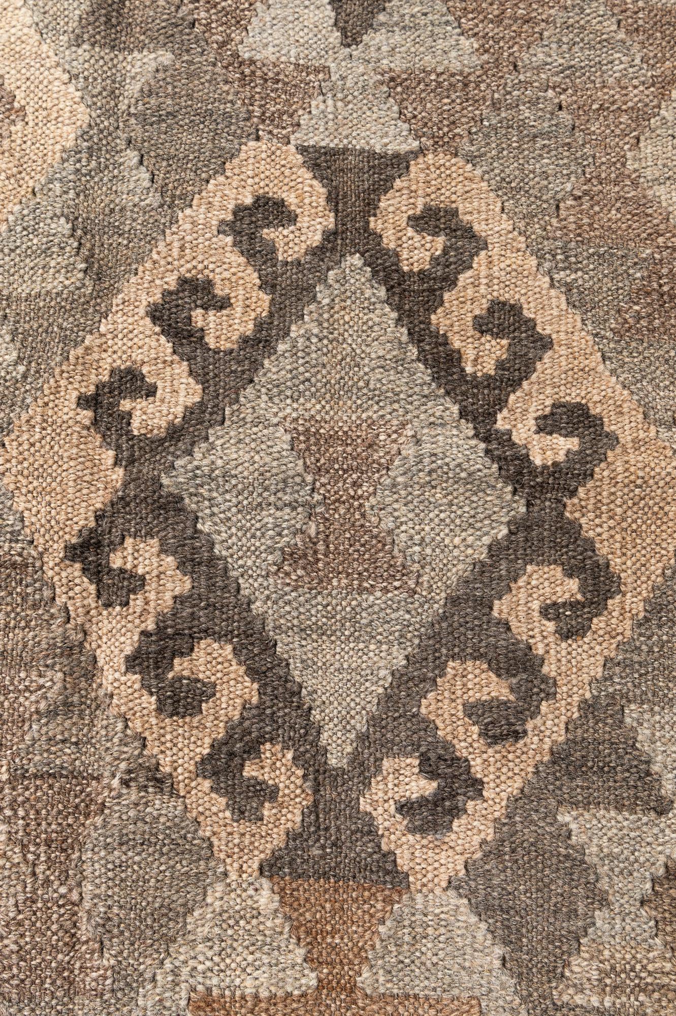 5' 11 x 7' 10 Hand Woven Kilim Maymana Wool Rug