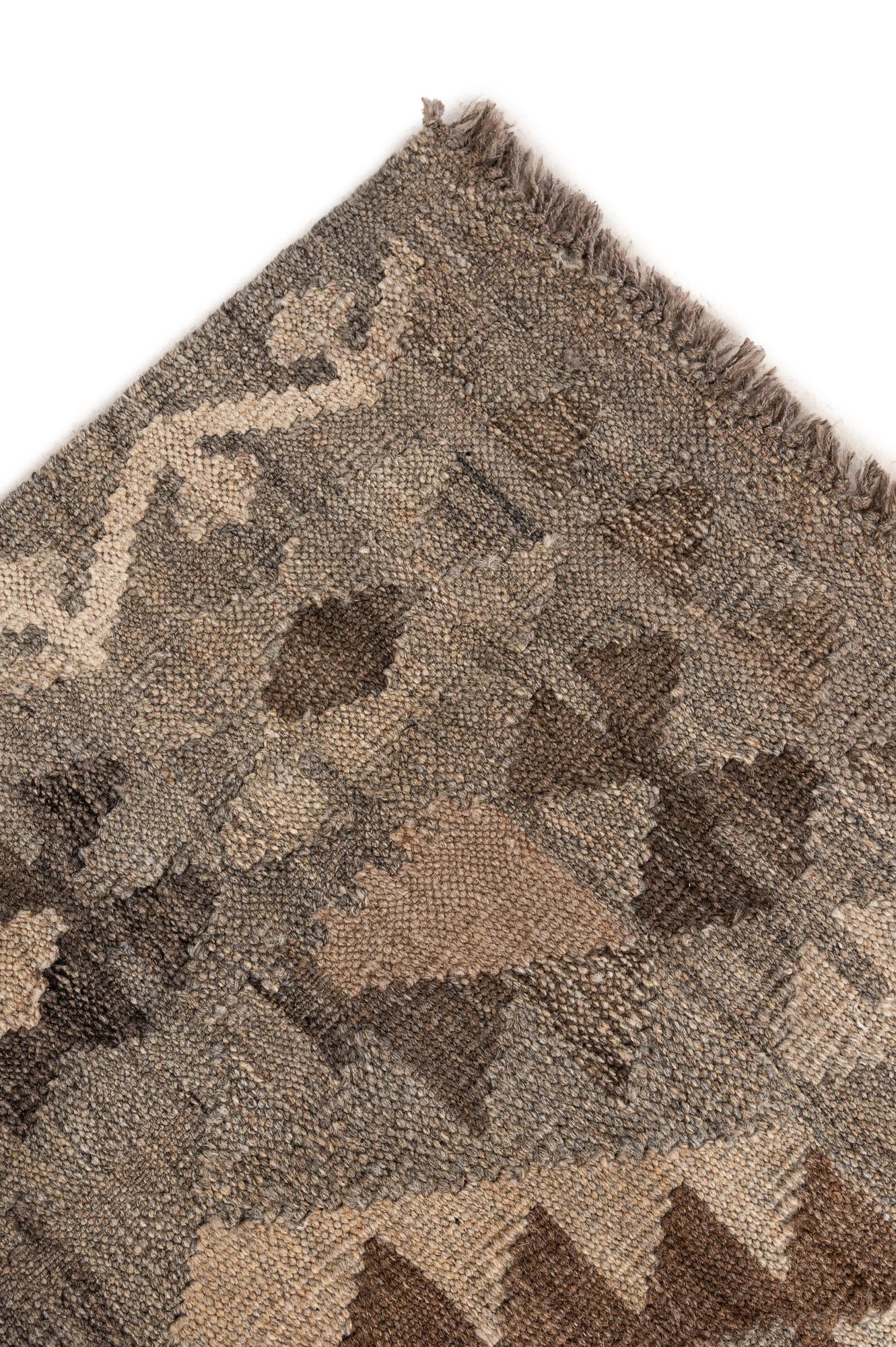 5' 11 x 7' 10 Hand Woven Kilim Maymana Wool Rug